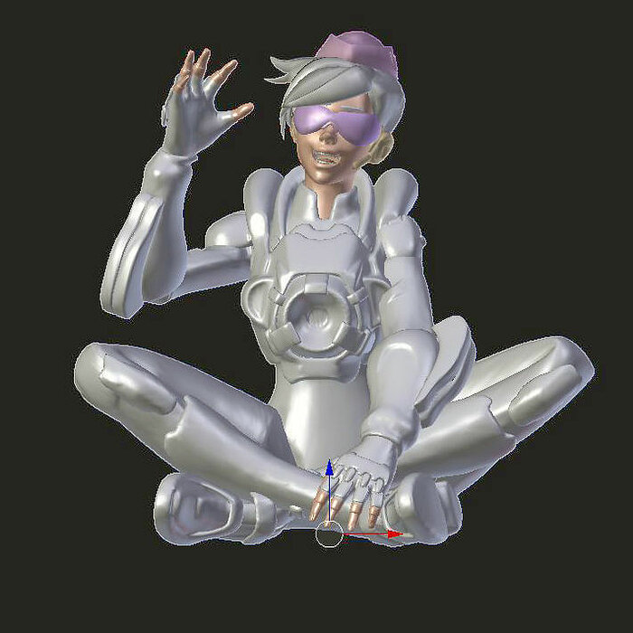 Tracer cadet oxton Overwatch OW 3D STL Model — view 2