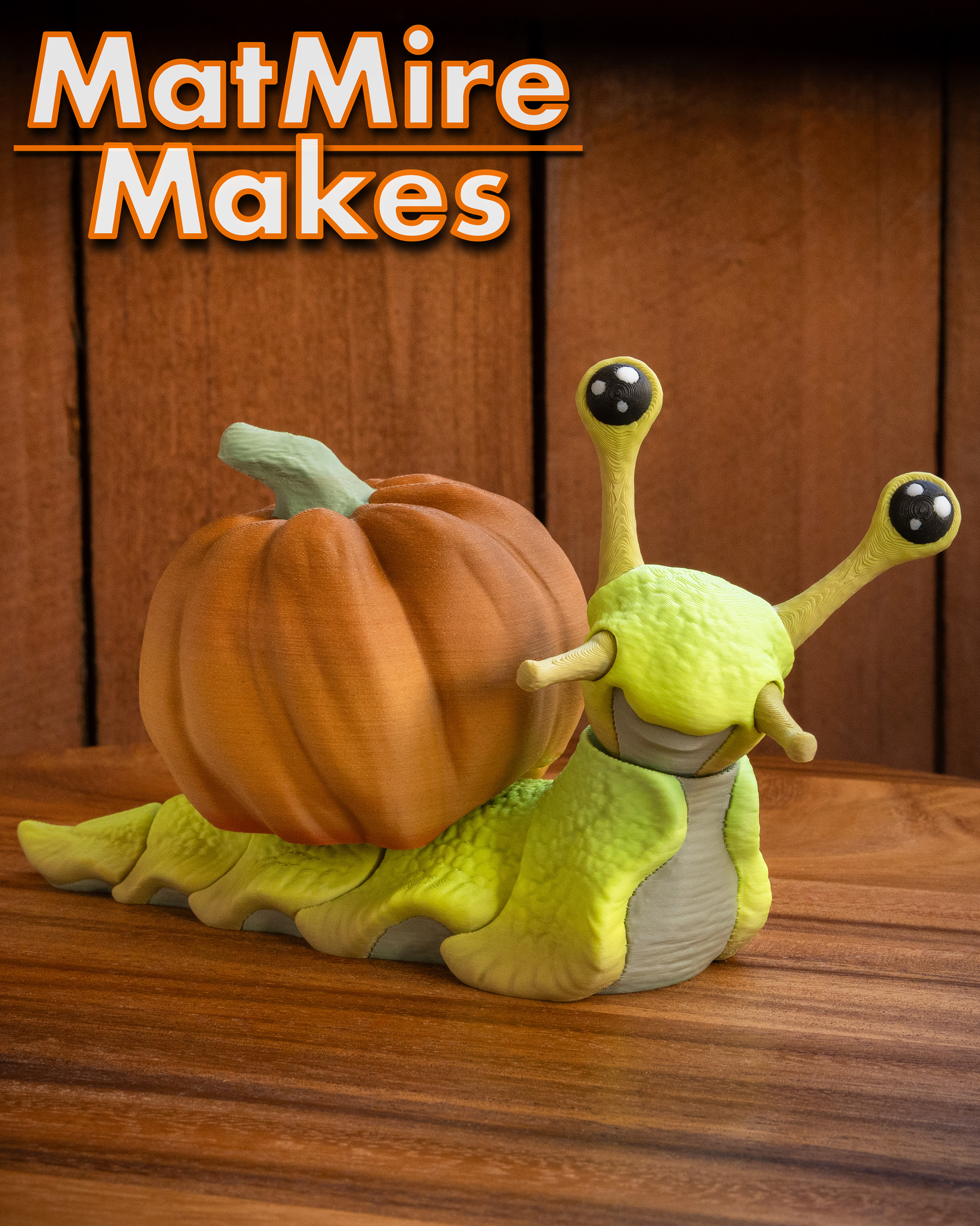 Snail & Slug with Holiday Extras - Articulated Figure 3D STL Model — view 7