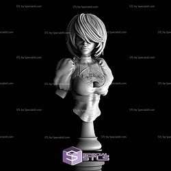 Simple STL Collection - 2B Nier Automata Bust 3D Model