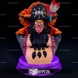 Blackbeard Bust 3D Print Files STL Model