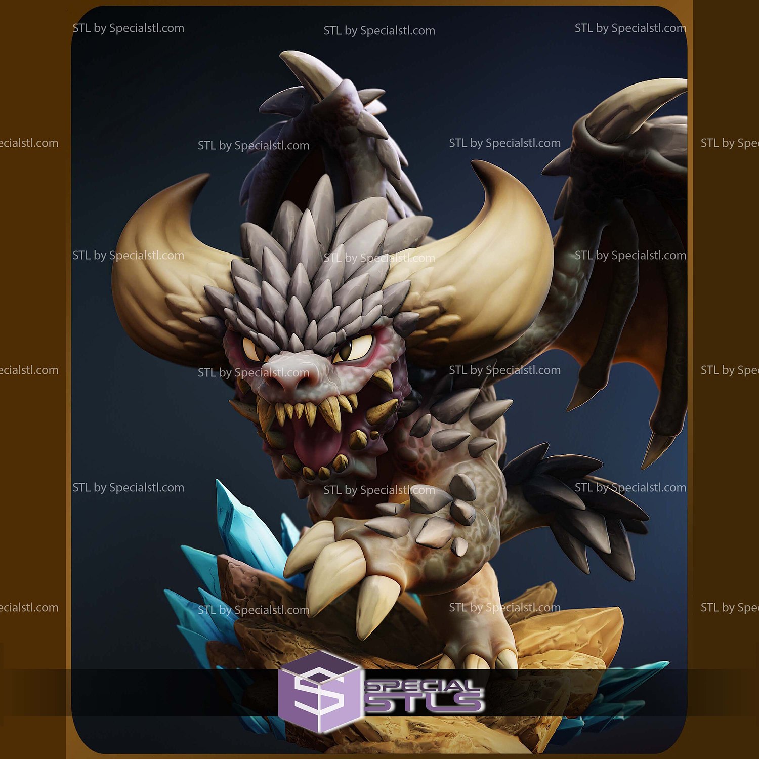 Chibi Nergigante Monster Hunter World 3D Printer Files STL Model — view 3