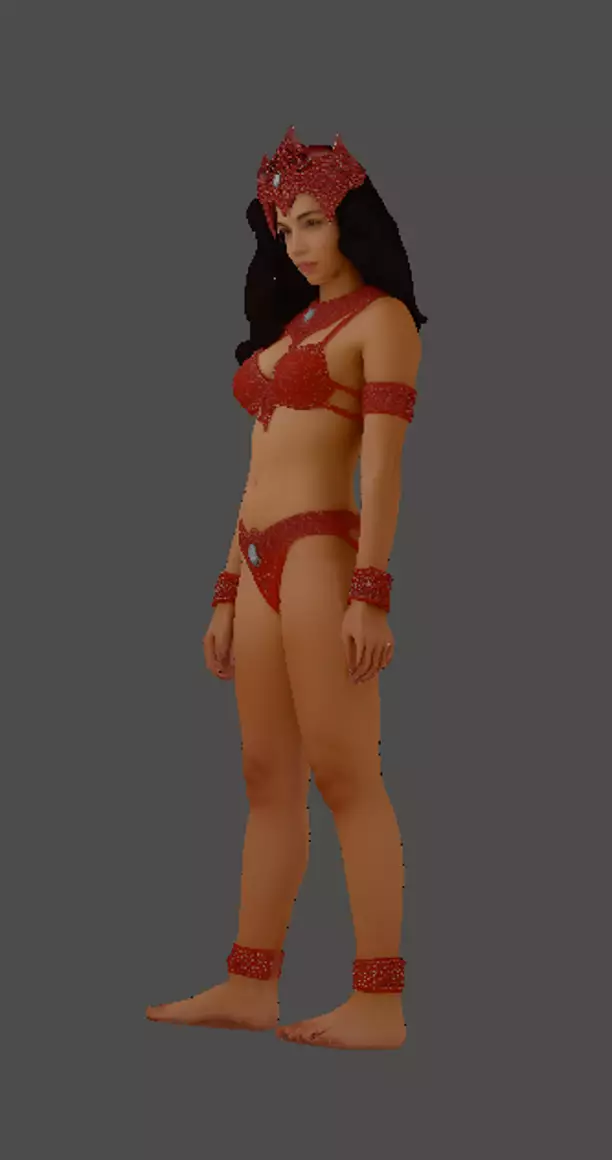 Women of Mars or Lynn in Red 3D STL Model