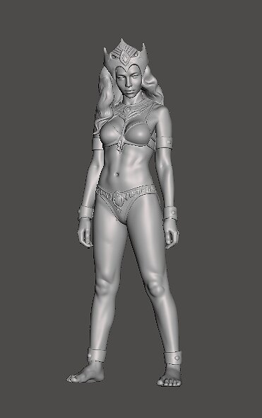 Women of Mars or Lynn in Red 3D STL Model — view 4