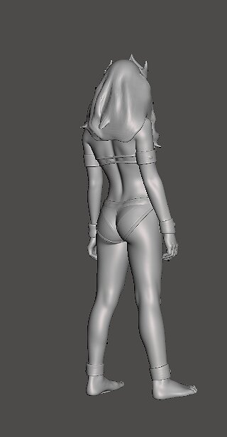Women of Mars or Lynn in Red 3D STL Model — view 5