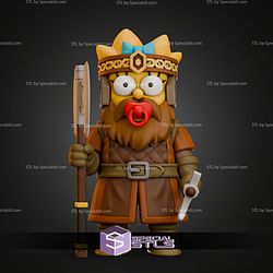 Maggie Simpson Gimli Mashup STL Files 3D Model