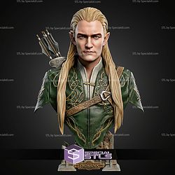 Legolas Portrait Bust 298mm STL Files 3D Model