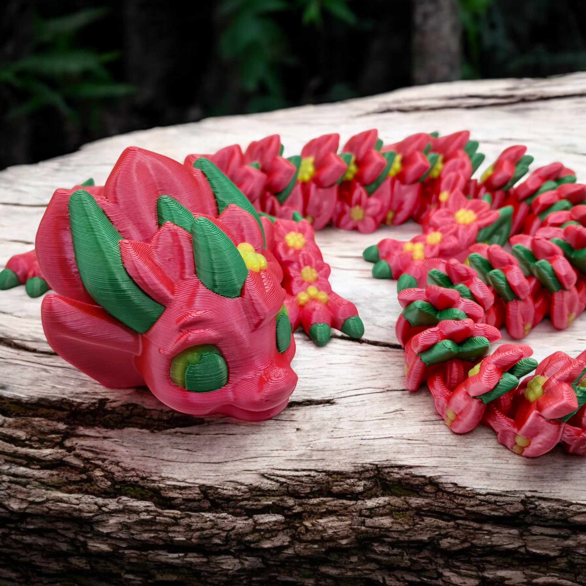 Poinsettia Dragon 3D STL Model
