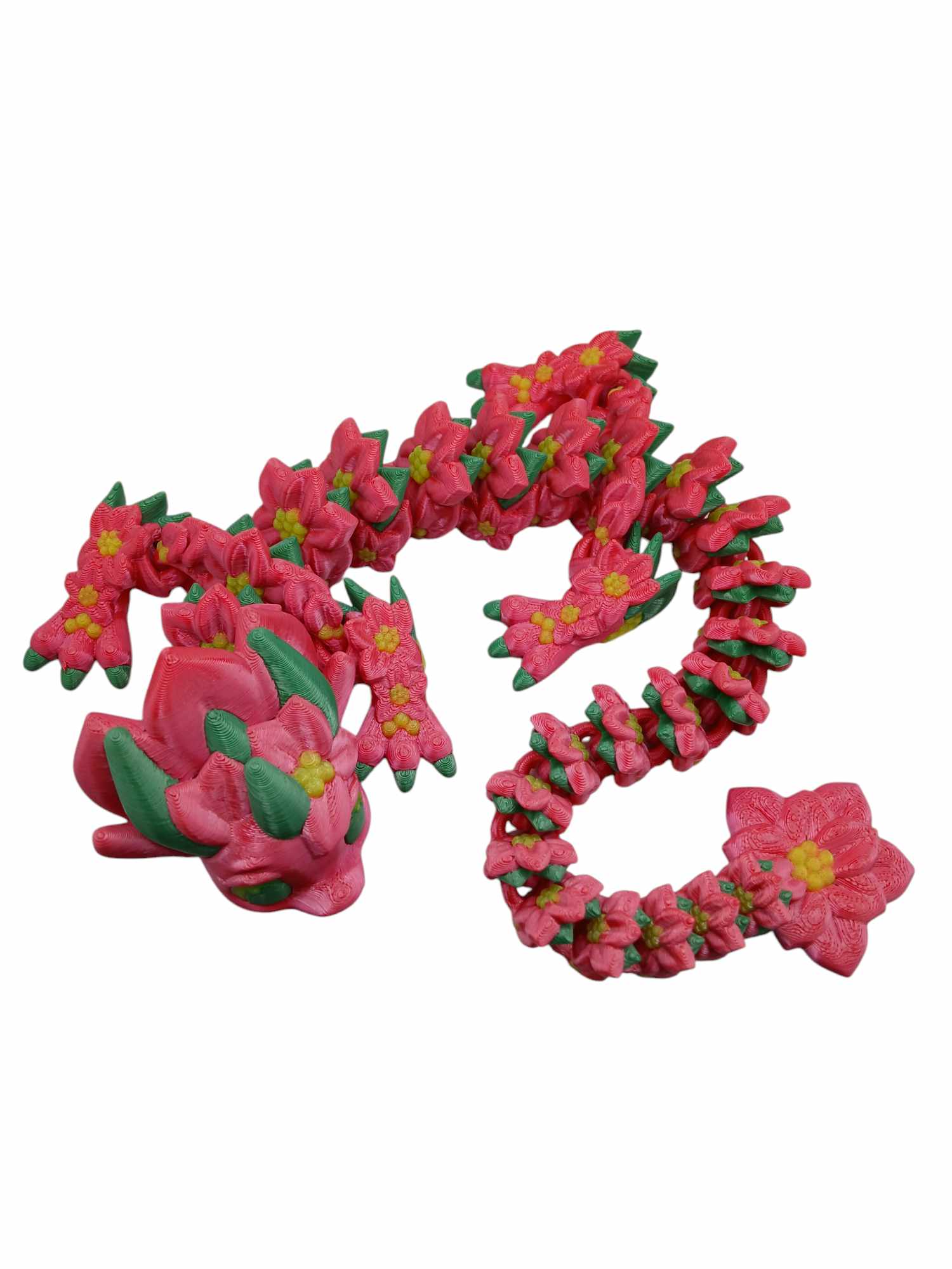 Poinsettia Dragon 3D STL Model — view 2