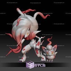 Pokemon STL Collection Hisuian Zorua Zoroark 3D Model