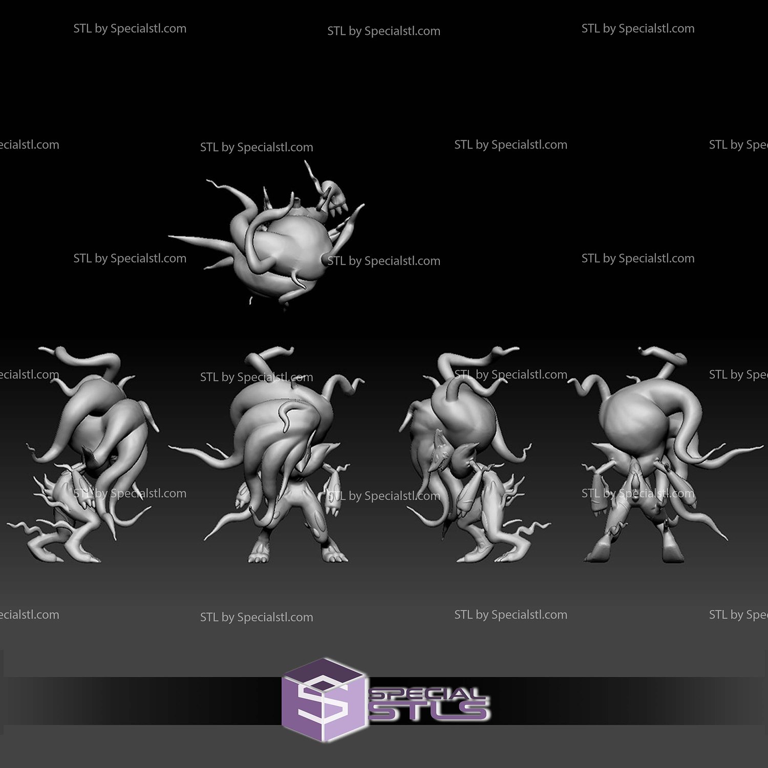 Pokemon STL Collection Hisuian Zorua Zoroark 3D Model — view 2
