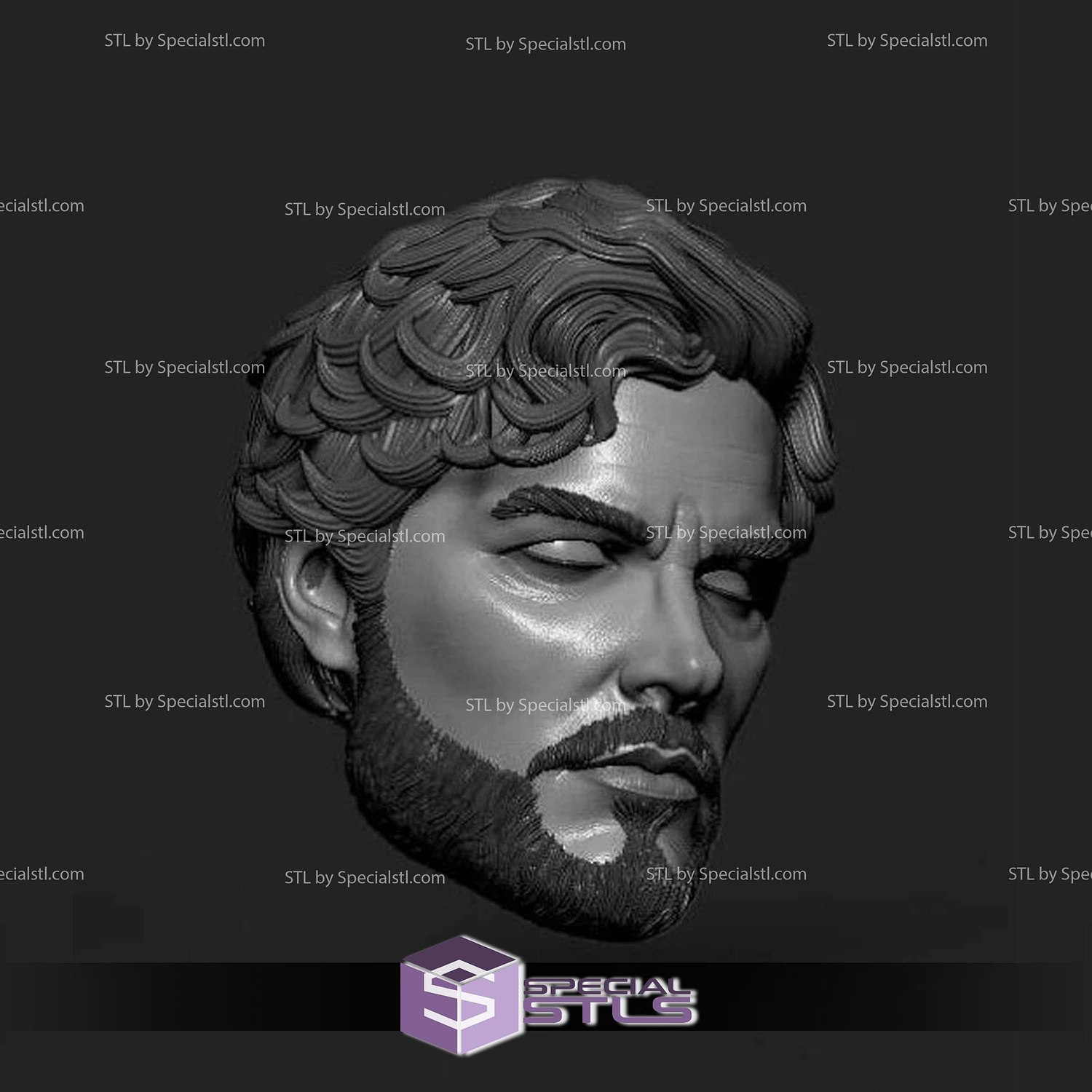 Custom Head STL Starlord Peter Quill 3D Model — view 2