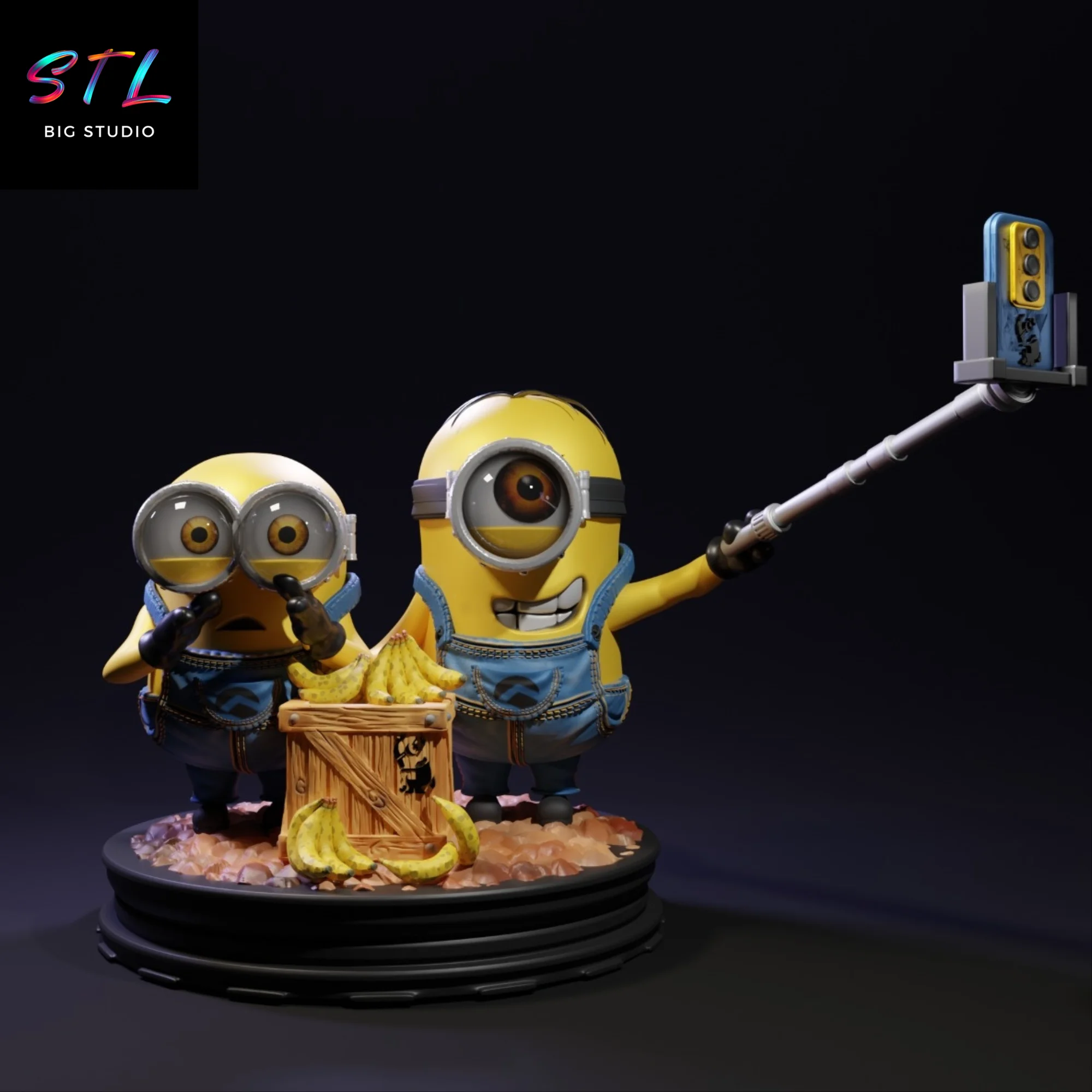 Minions STL Banana Selfie | Despicable Me | 3D Printable Model Model