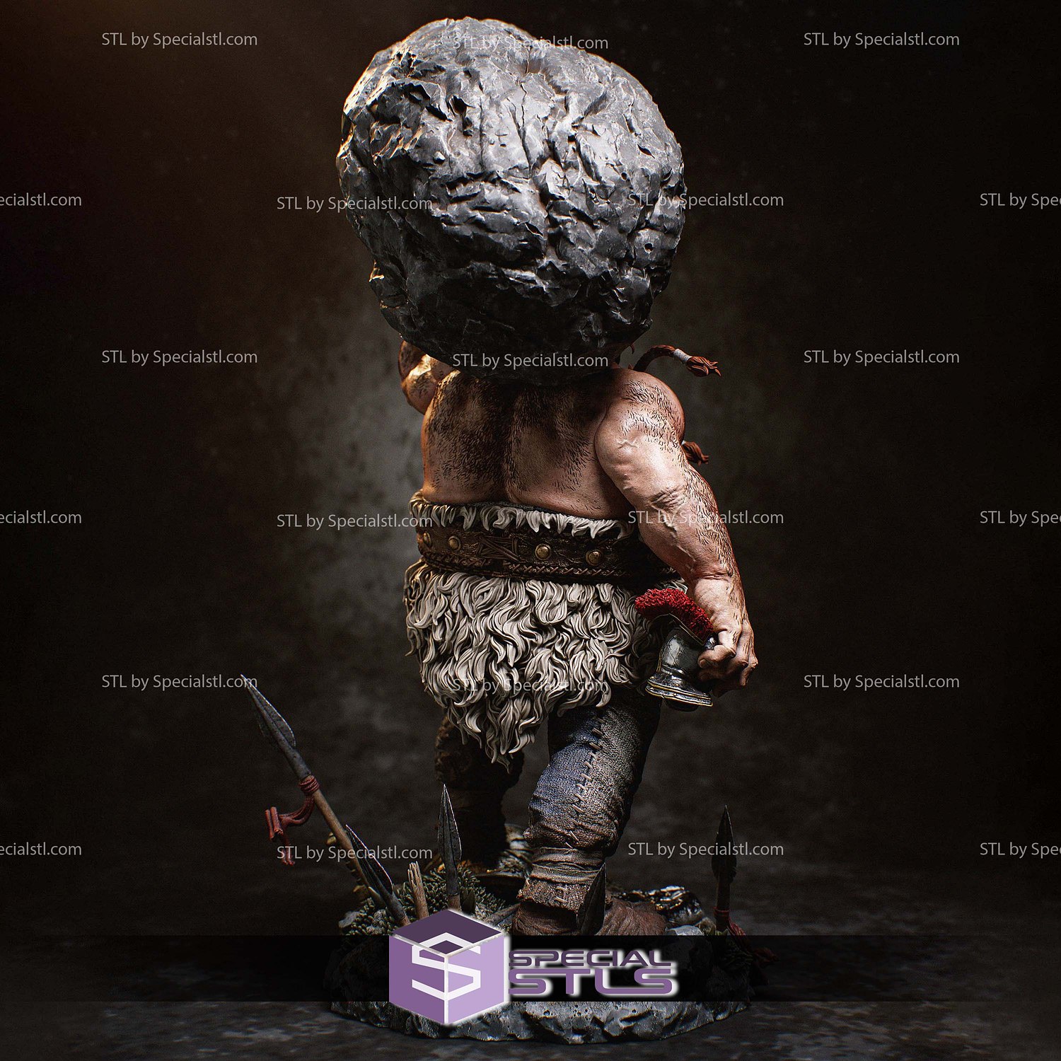Obelix The Powerfu Realistic 3D Print Files STL Model — view 4