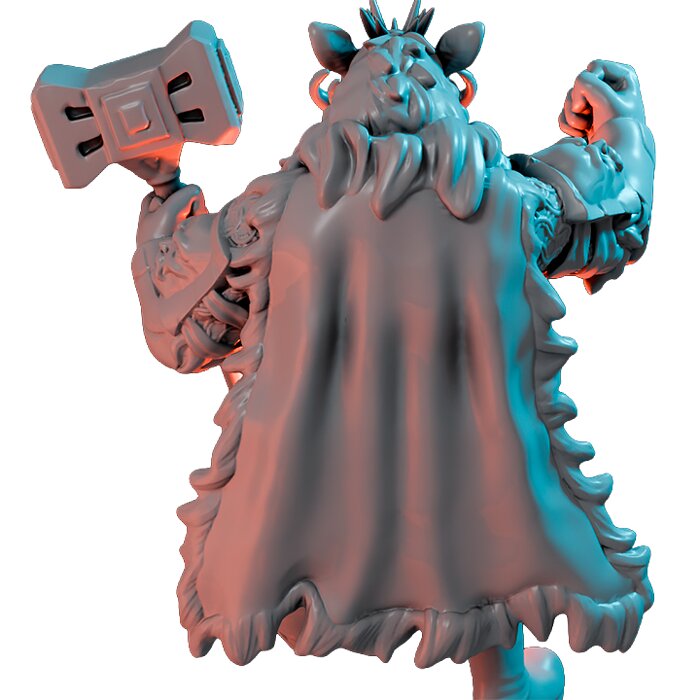 Raggadragga V - Board Game Miniature STL 3D Model — view 2