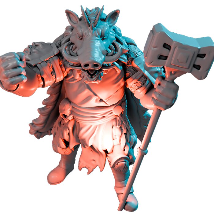 Raggadragga V - Board Game Miniature STL 3D Model — view 3