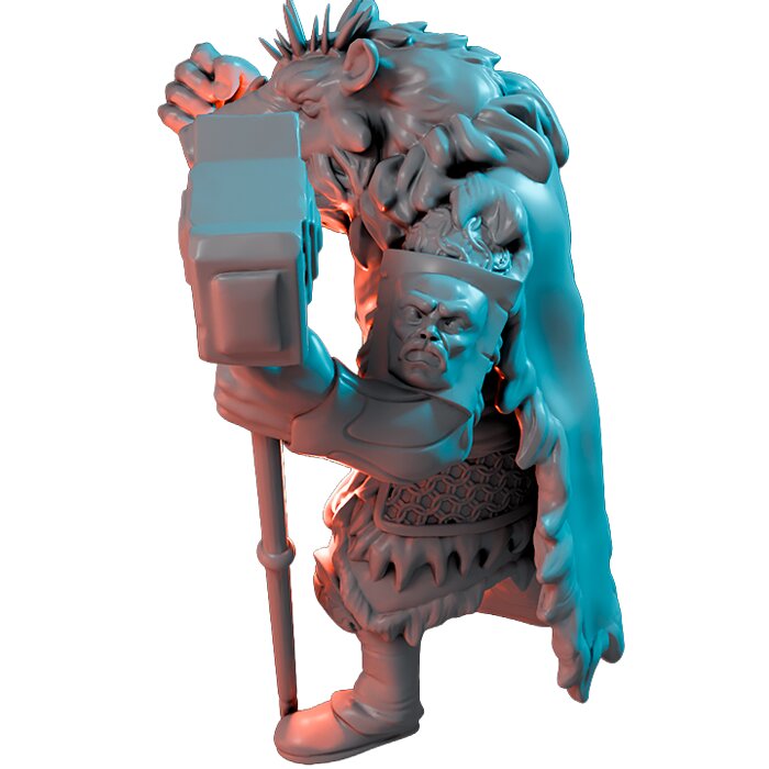 Raggadragga V - Board Game Miniature STL 3D Model — view 5