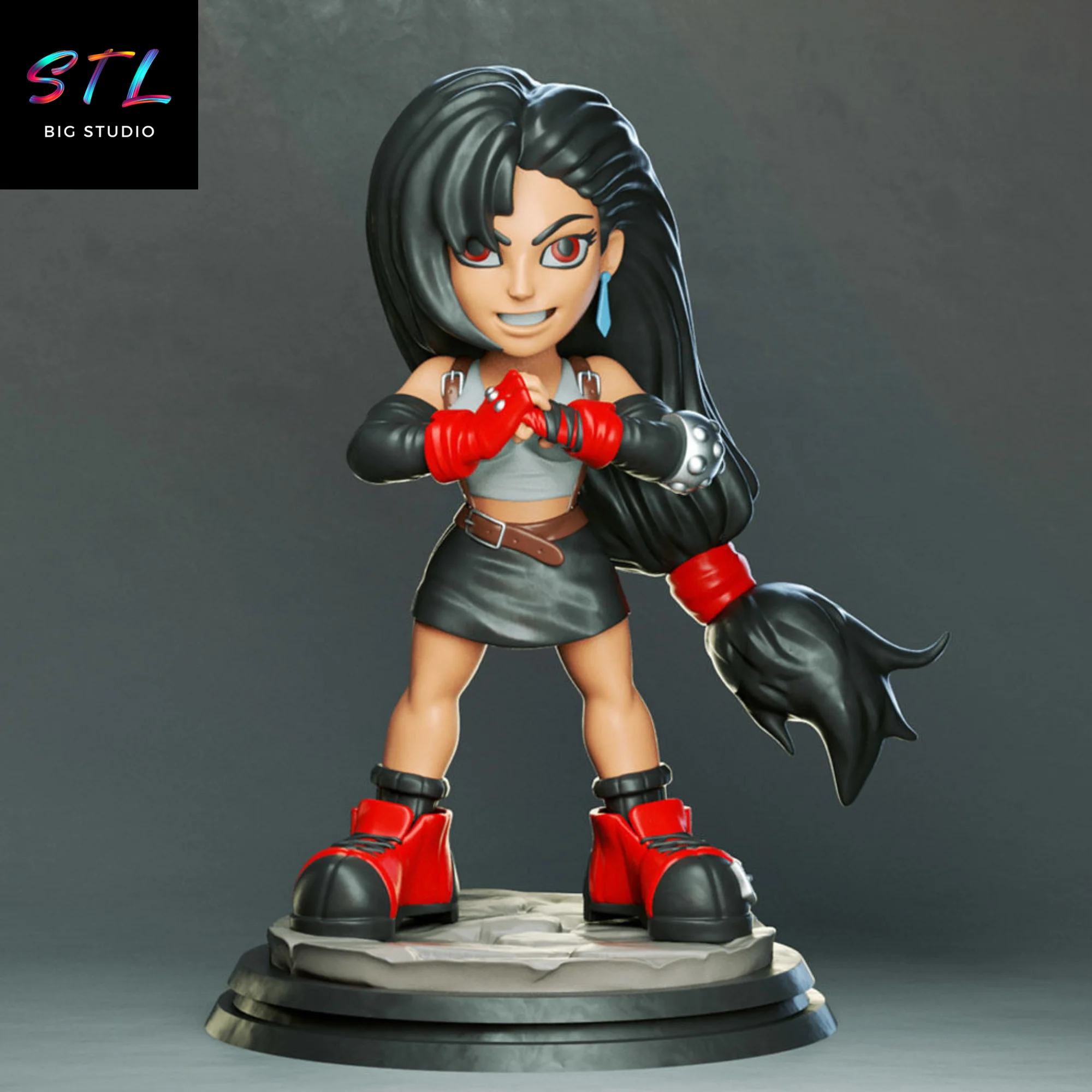 STL Tifa Lockhart Chibi | Final Fantasy VII | 3D Printable Figure Model
