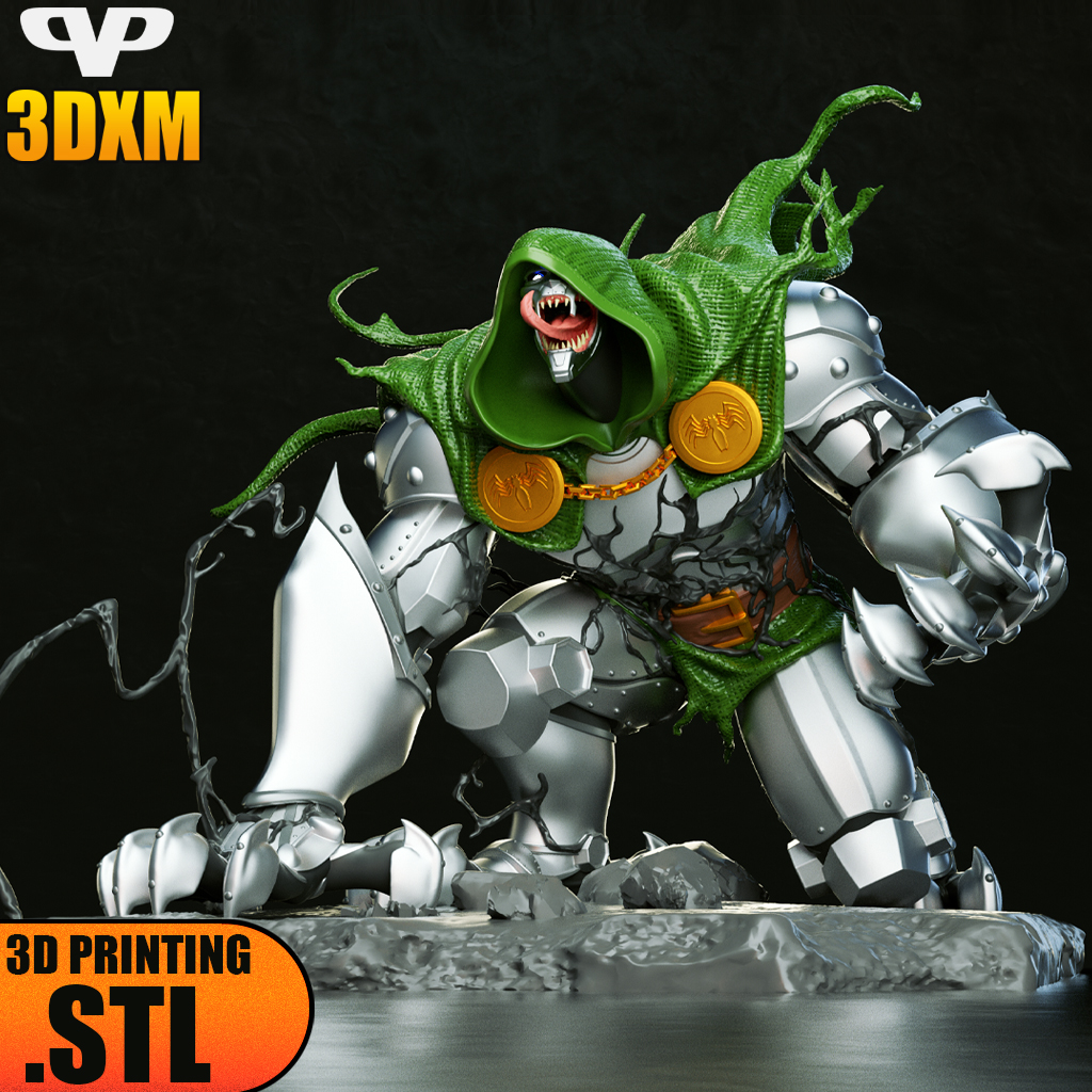 Dr Doom Venomized STL for 3D Printing ChibiSTL 3DXM Model