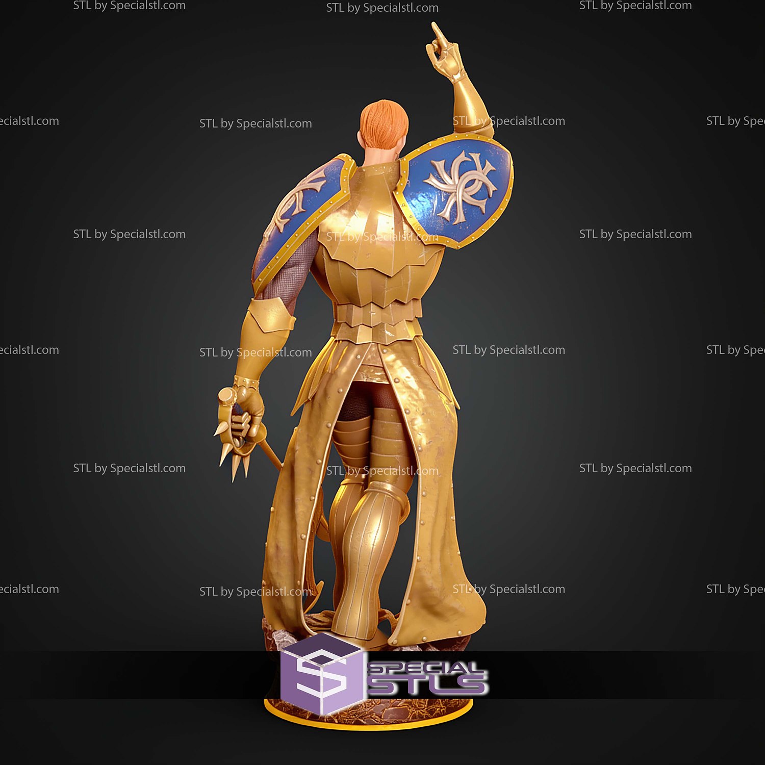 Escanor 449mm Seven Deadly Sins STL Files 3D Model — view 6
