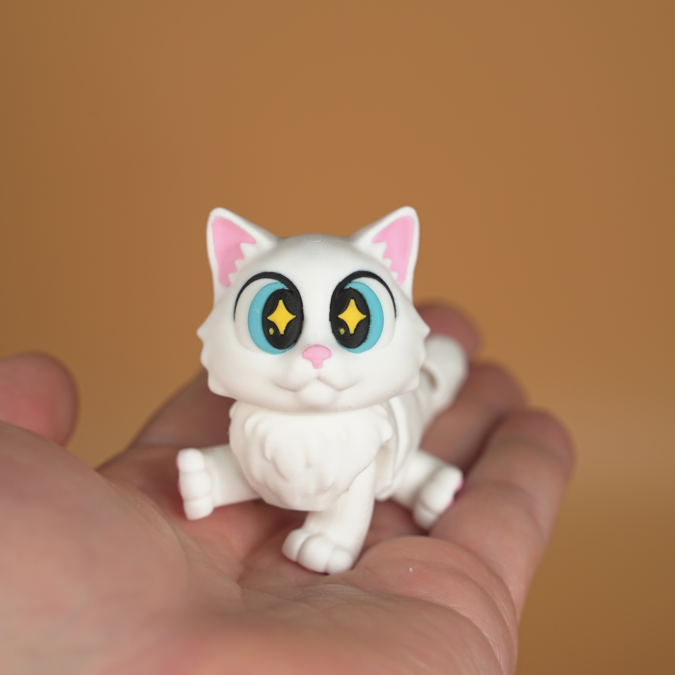 Flexi Articulated Cat & Cat House Set 3D 3MF Model — view 7