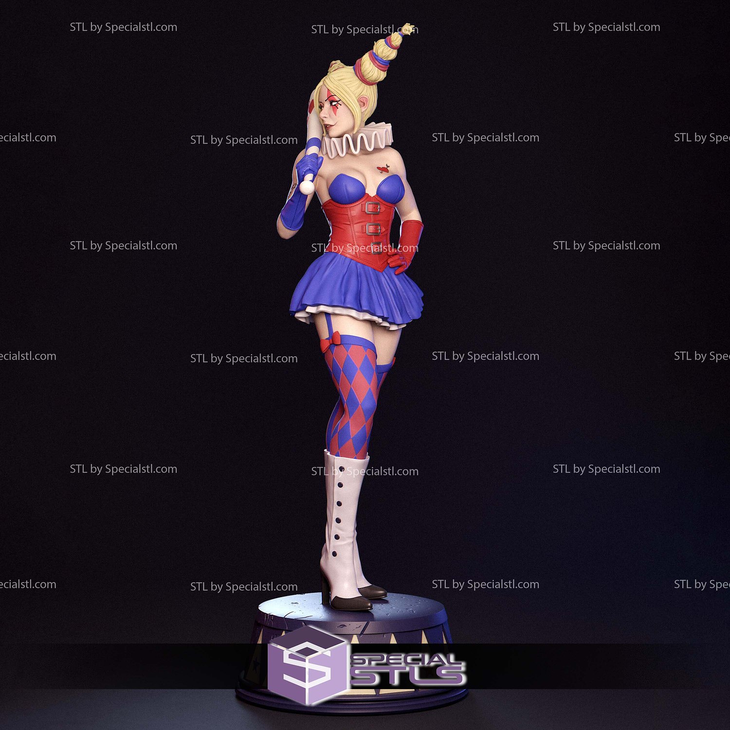 Harley Quinn The Dark Prince Charming Sculptures 3D Printing STL Model — view 2