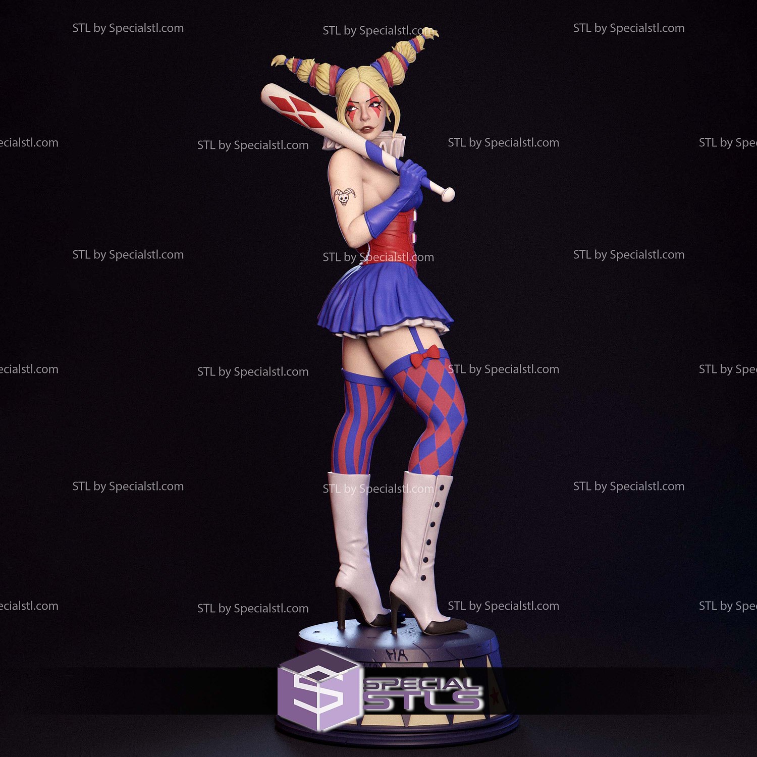 Harley Quinn The Dark Prince Charming Sculptures 3D Printing STL Model — view 4