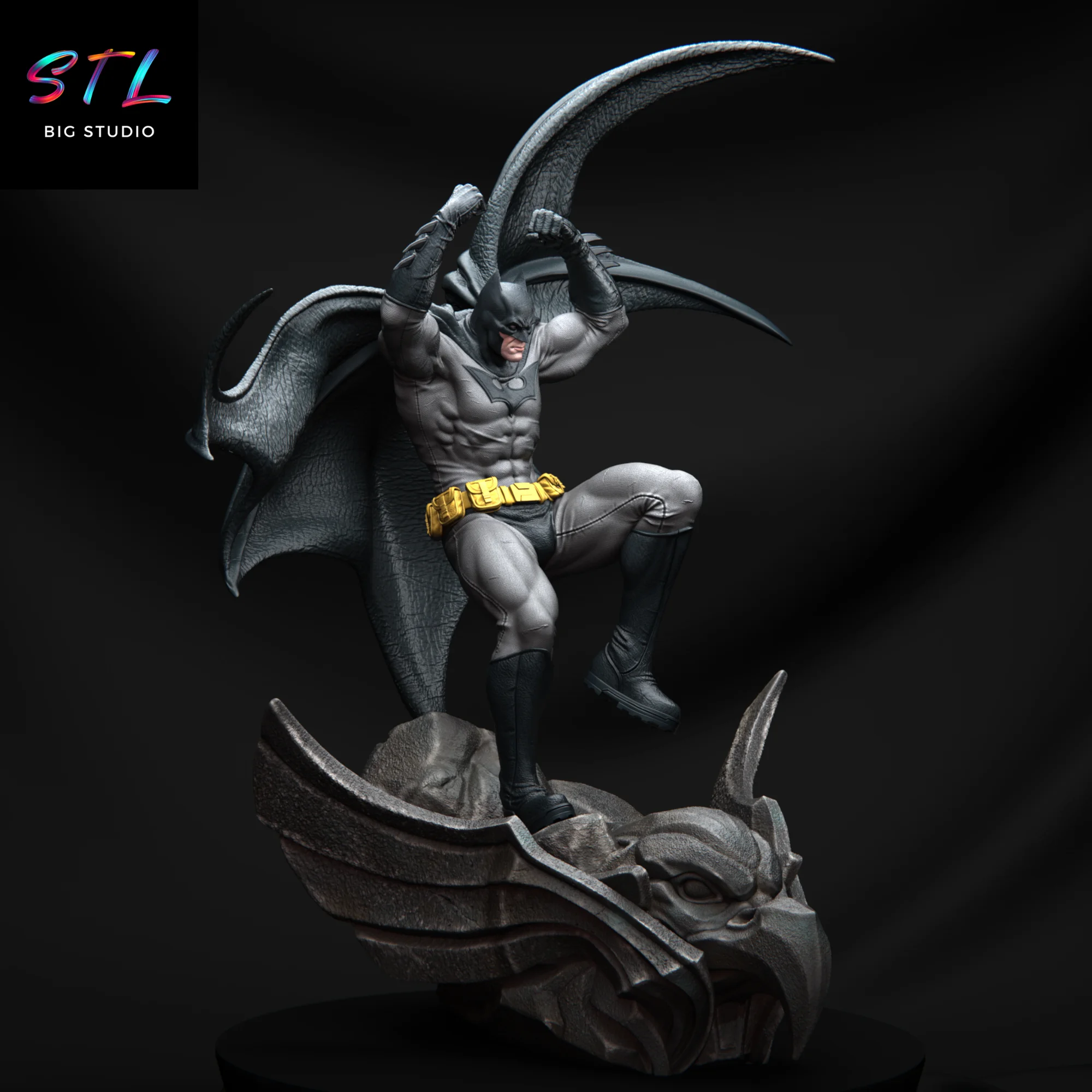 Batman STL | Heroic Gargoyle Pose | 3D Printable Model Model — view 2
