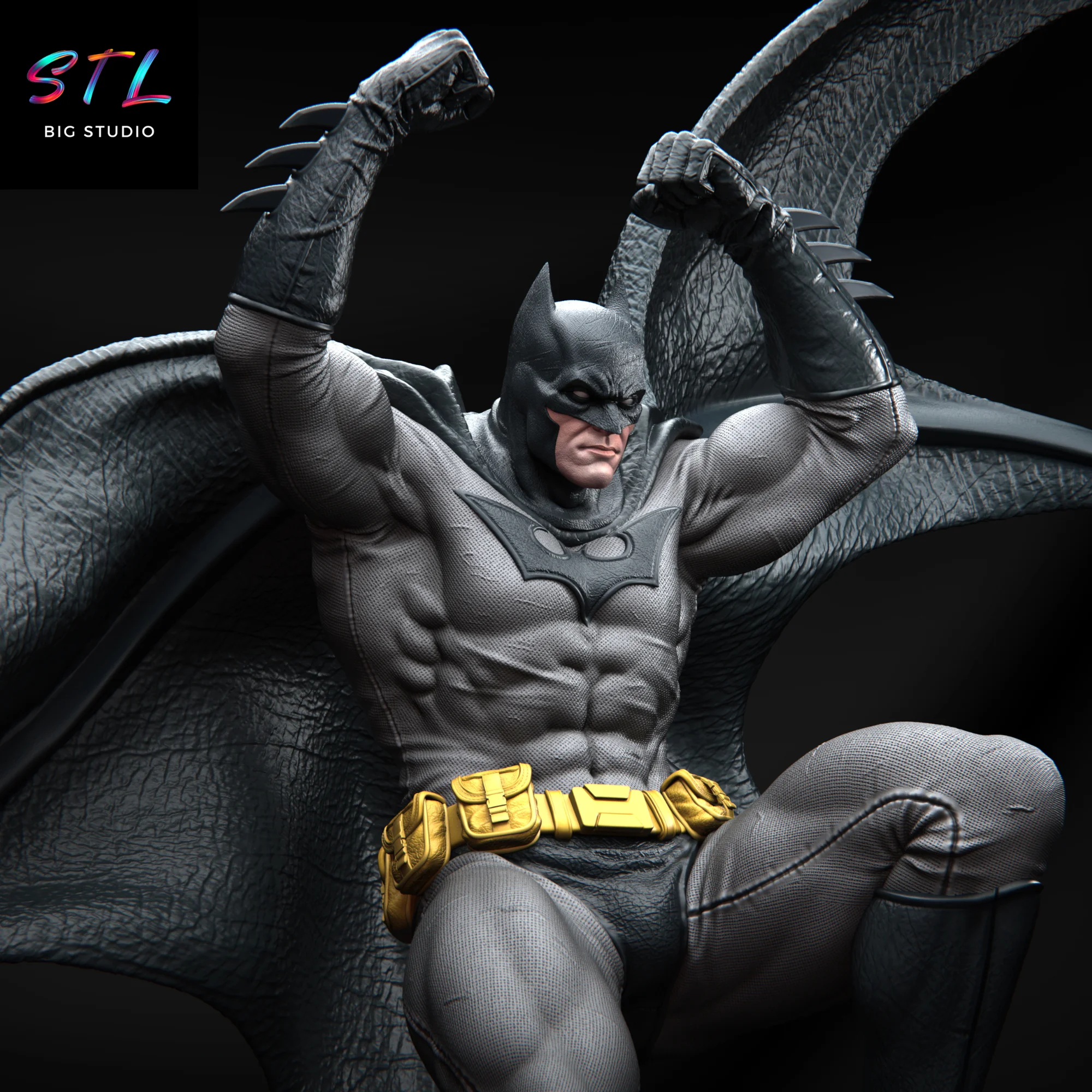 Batman STL | Heroic Gargoyle Pose | 3D Printable Model Model — view 5