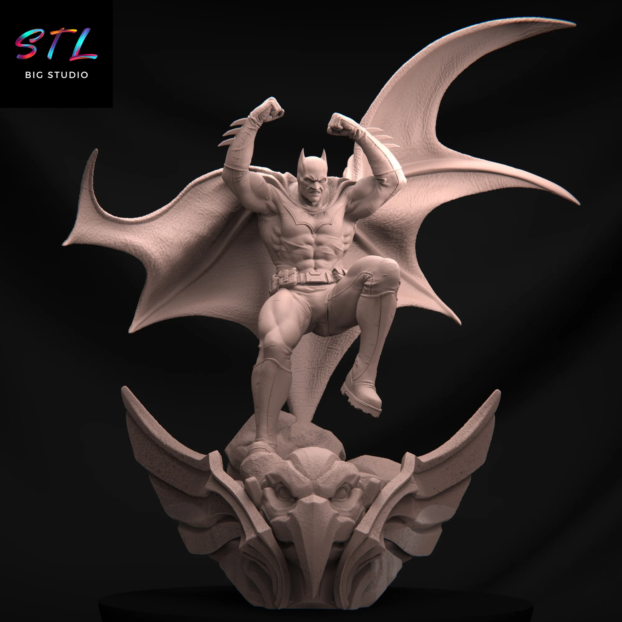 Batman STL | Heroic Gargoyle Pose | 3D Printable Model Model — view 6