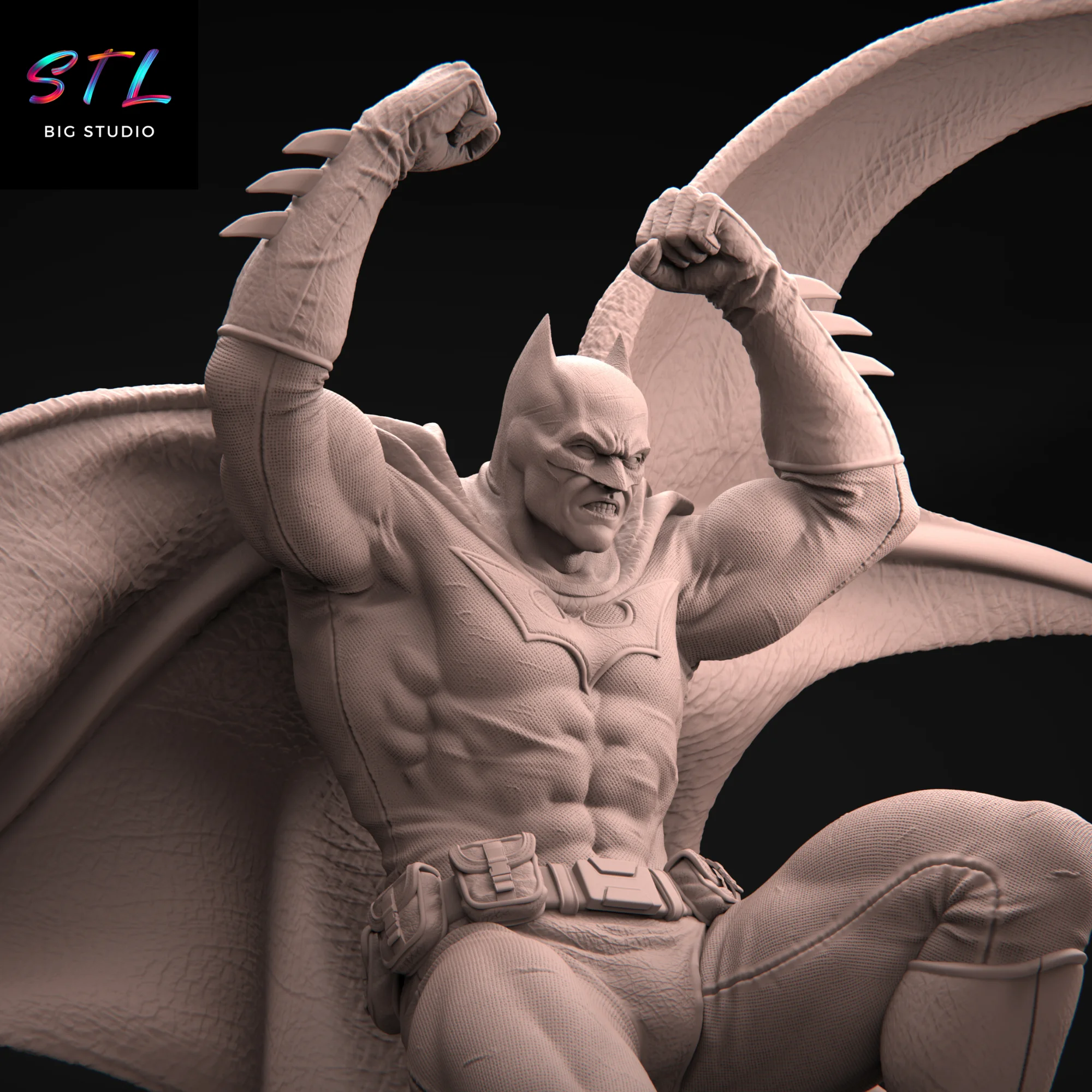 Batman STL | Heroic Gargoyle Pose | 3D Printable Model Model — view 8