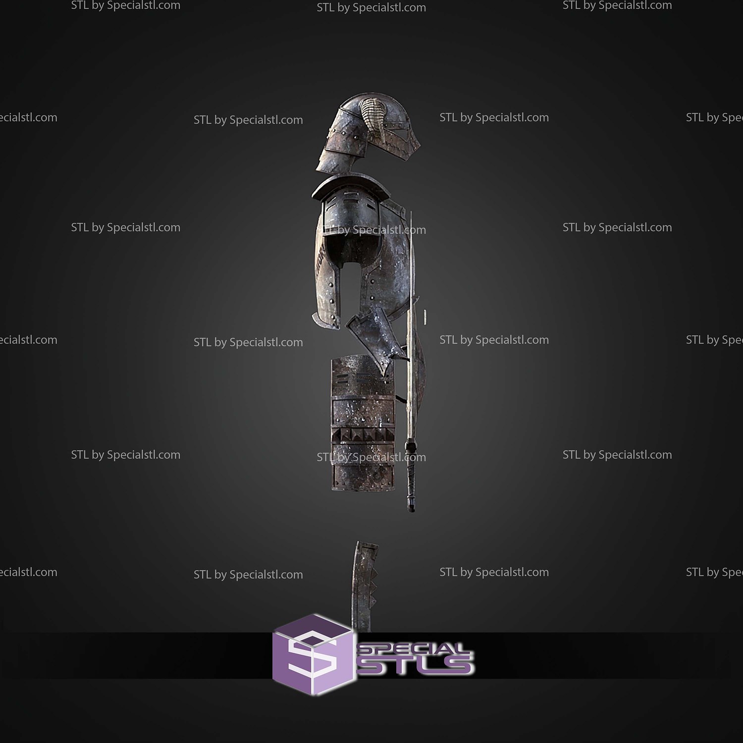 Cosplay STL Files Skyrim Iron Armor Full Set 3D Model — view 4