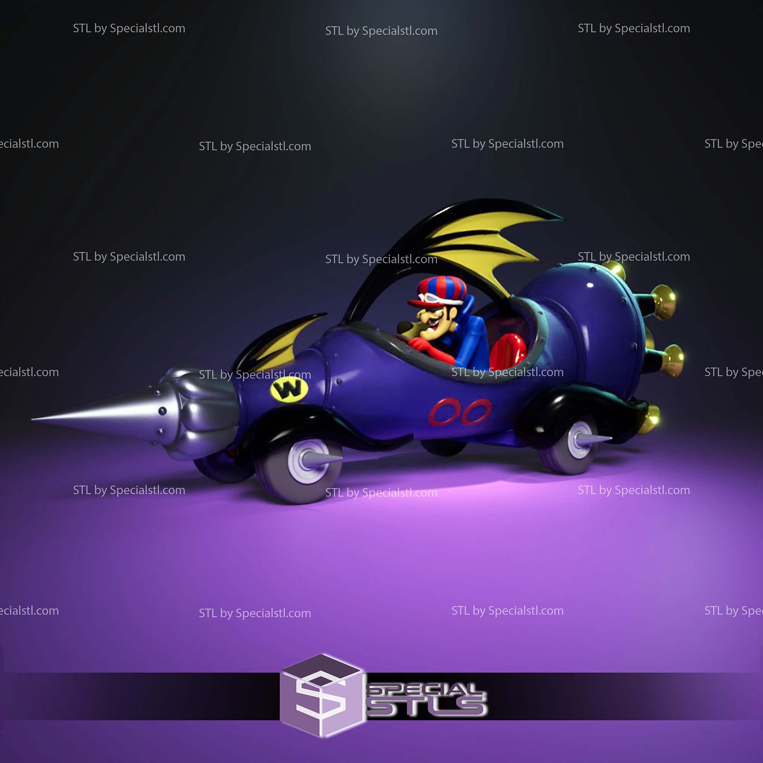 Dick Dastadly and Muttley Mean Machine Sculptures 3D Printing STL Model — view 2