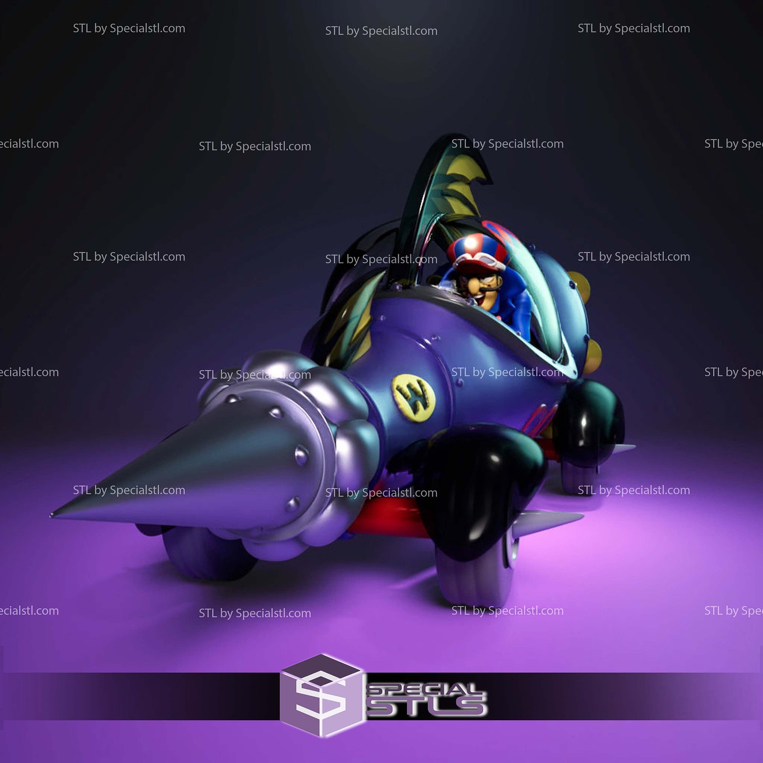 Dick Dastadly and Muttley Mean Machine Sculptures 3D Printing STL Model — view 3