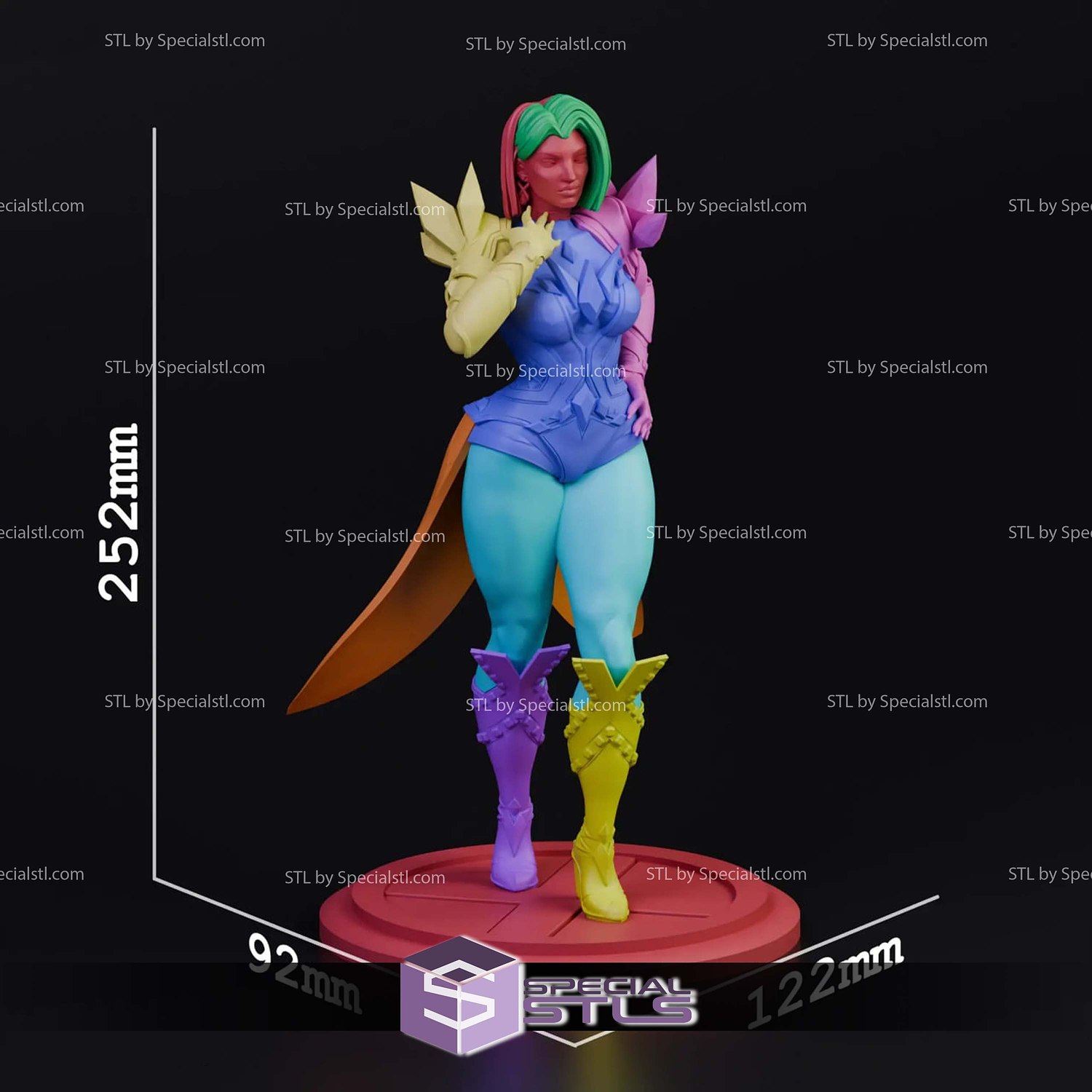 Emma Frost Thicc Marvel Rivals STL Files 3D Model — view 4