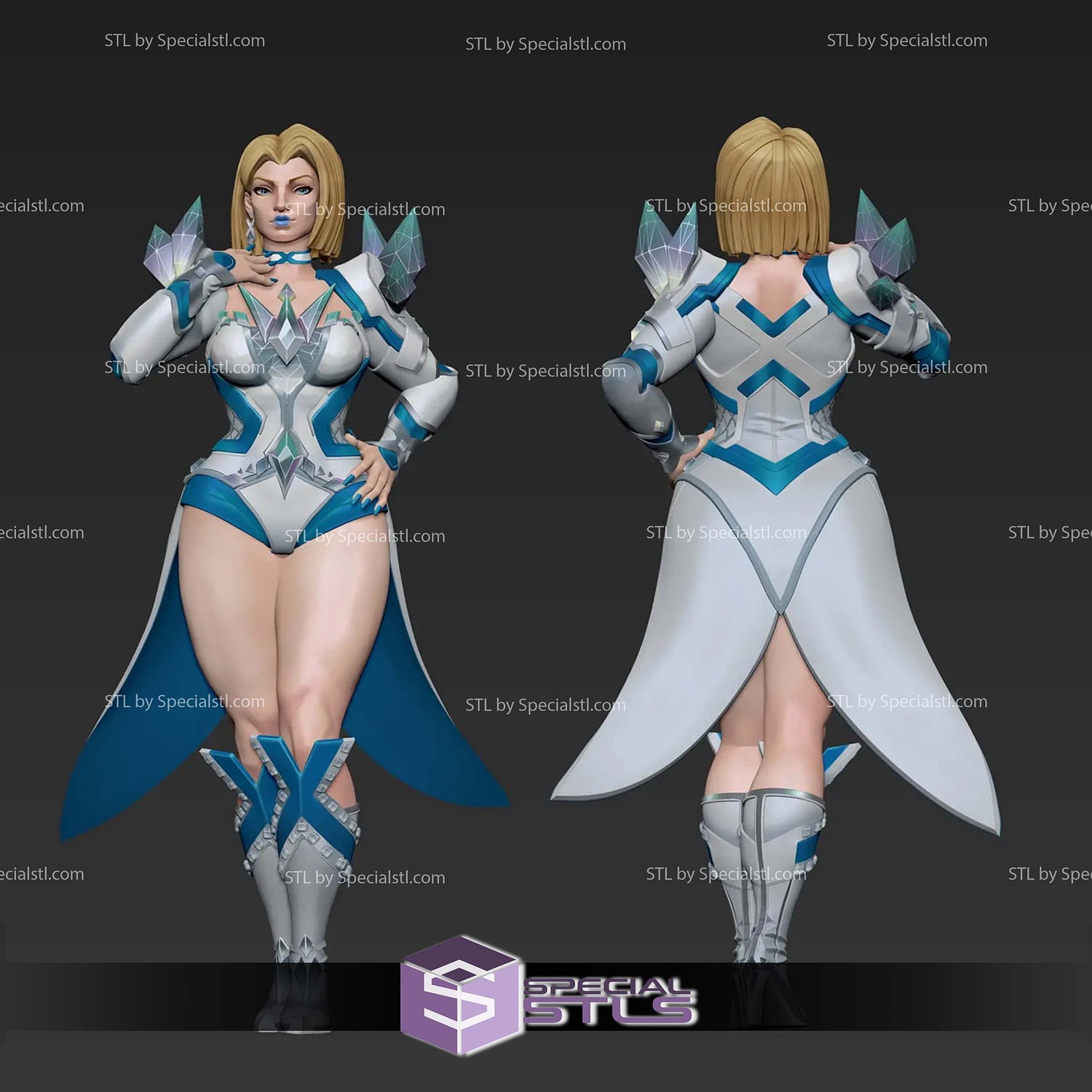 Emma Frost Thicc Marvel Rivals STL Files 3D Model — view 5