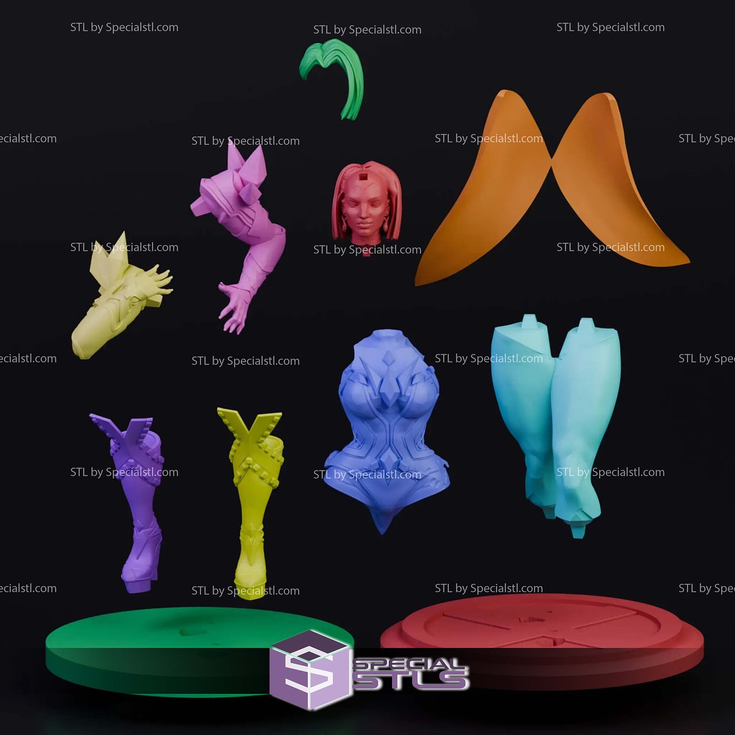Emma Frost Thicc Marvel Rivals STL Files 3D Model — view 6