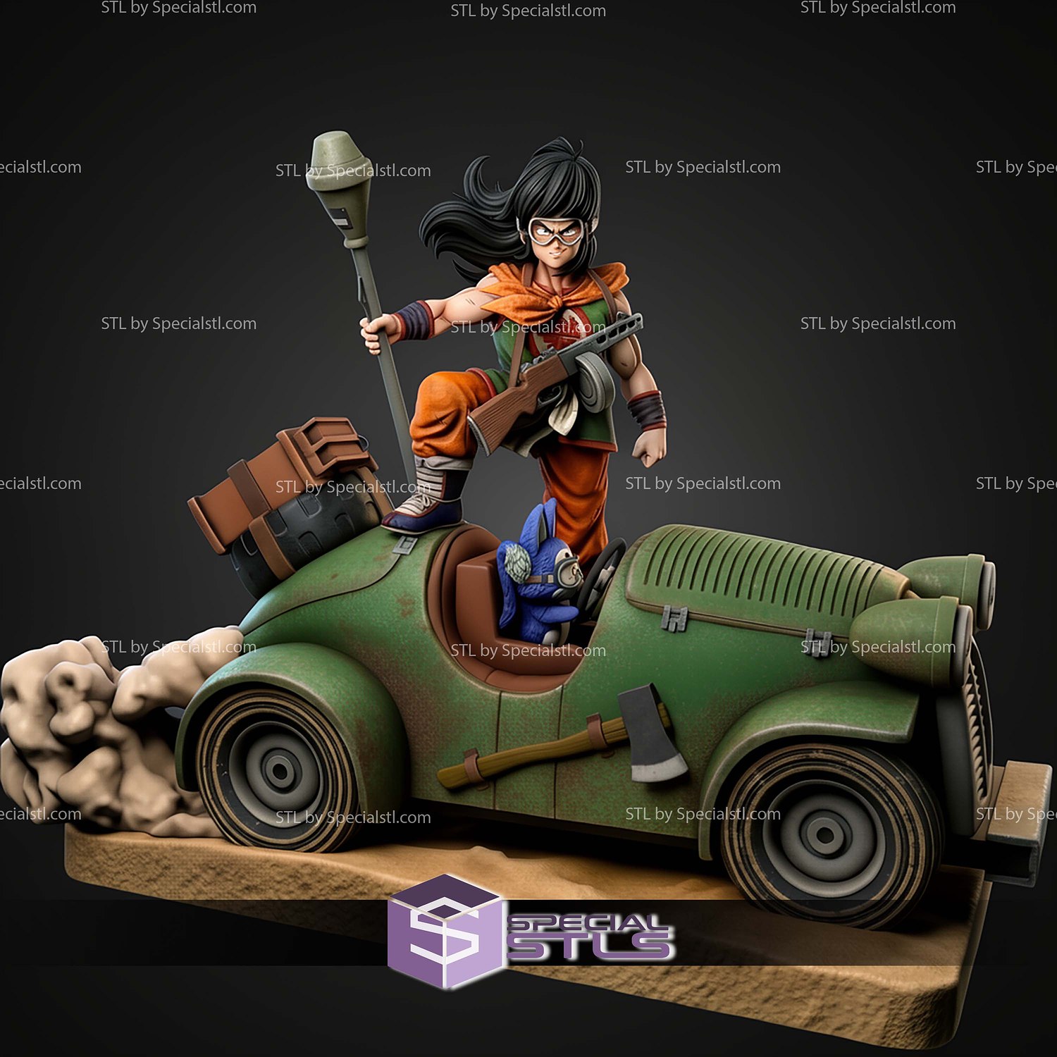 Yamcha And Puar Mighty Mouse STL Files 3D Model — view 8