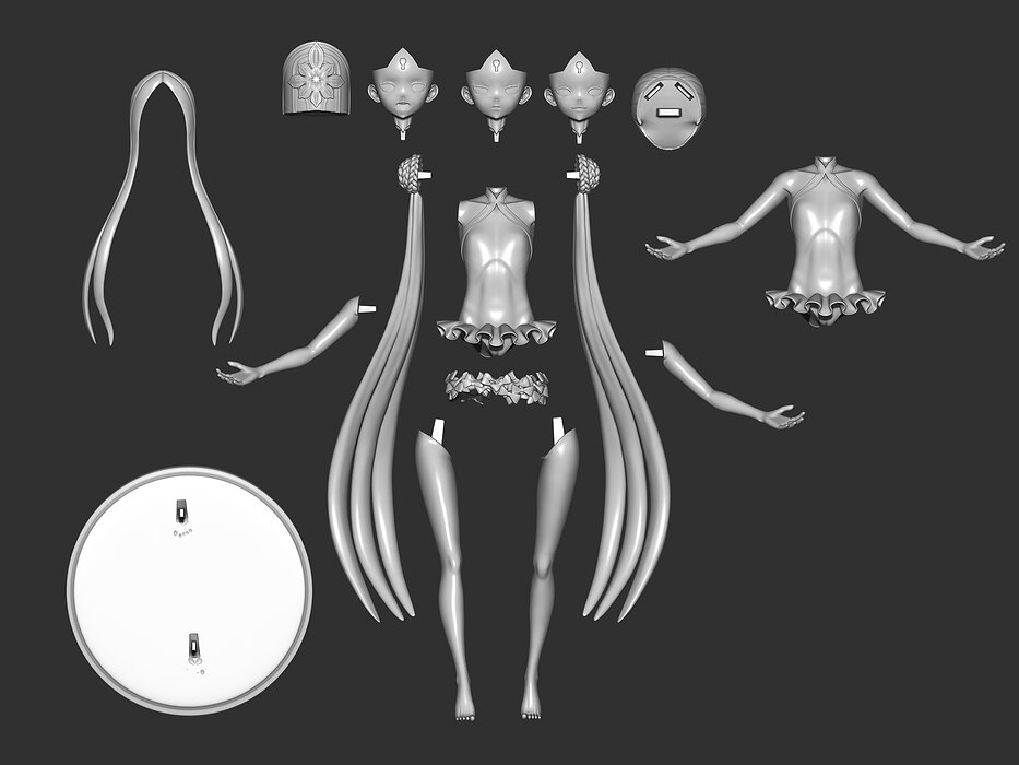 Abigail Williams FGO figure 3d STL Model — view 7