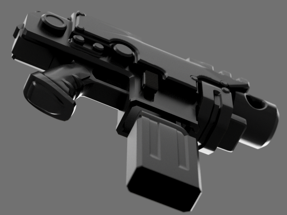 Bolter Pistol SpaceMarine 2 1:1 Replica Cosplay 3D OBJ Model