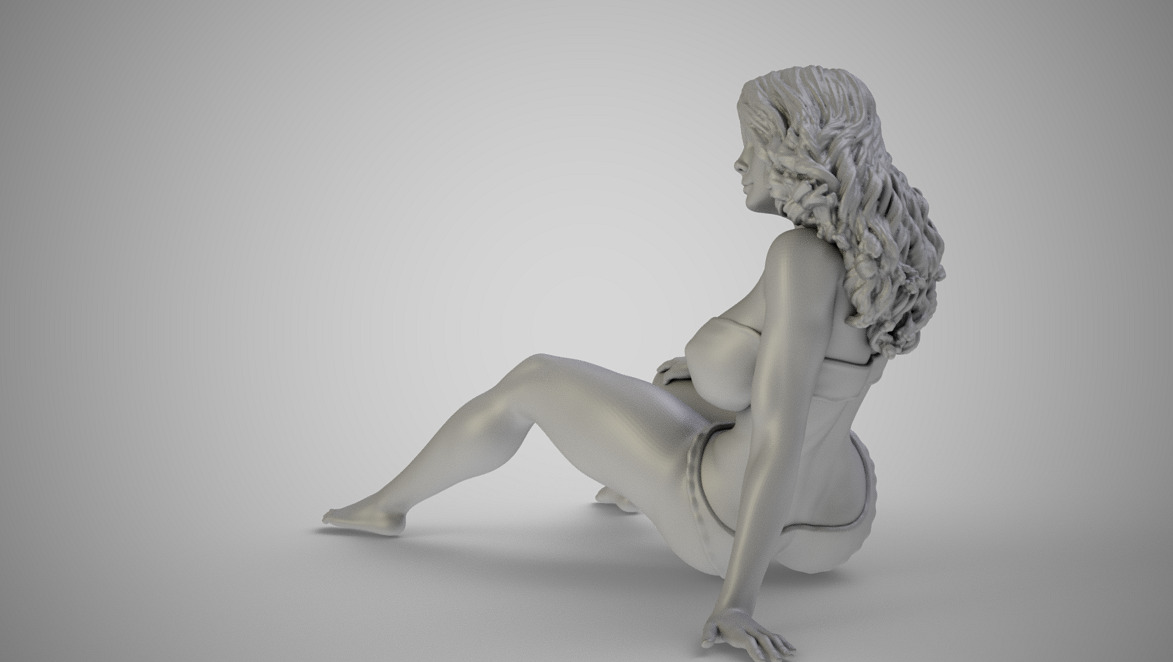 Late Summer on the Beach 3D STL Model — view 4