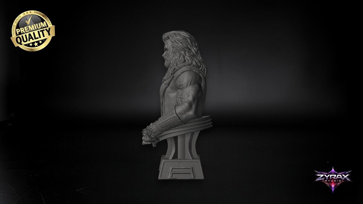 Lobo Bust STL Jason Momoa  DC Comics 3D Print Sculpture OBJ Model — view 4