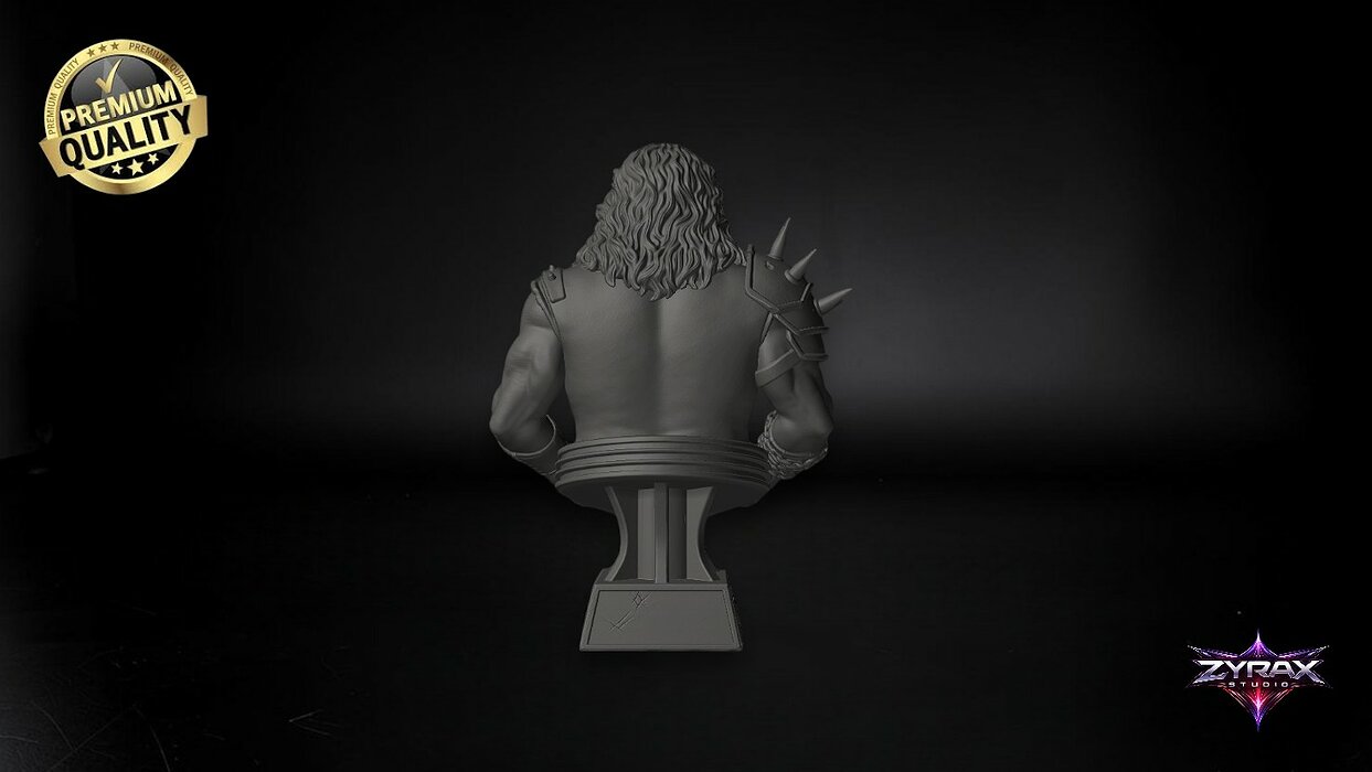 Lobo Bust STL Jason Momoa  DC Comics 3D Print Sculpture OBJ Model — view 5