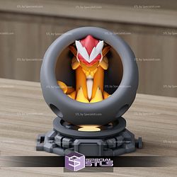 Super Basic Pokemon STL Infernape Healing Machine 3D Model — view 1