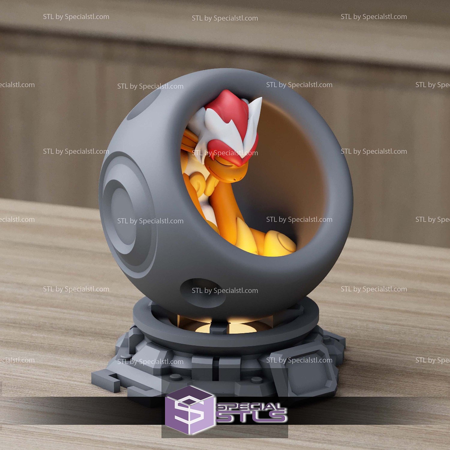Super Basic Pokemon STL Infernape Healing Machine 3D Model — view 2
