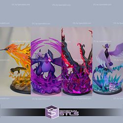 Basic Pokemon Collection - Shadow Lugia and Galar Birds Pack 3D Printer Files STL Model