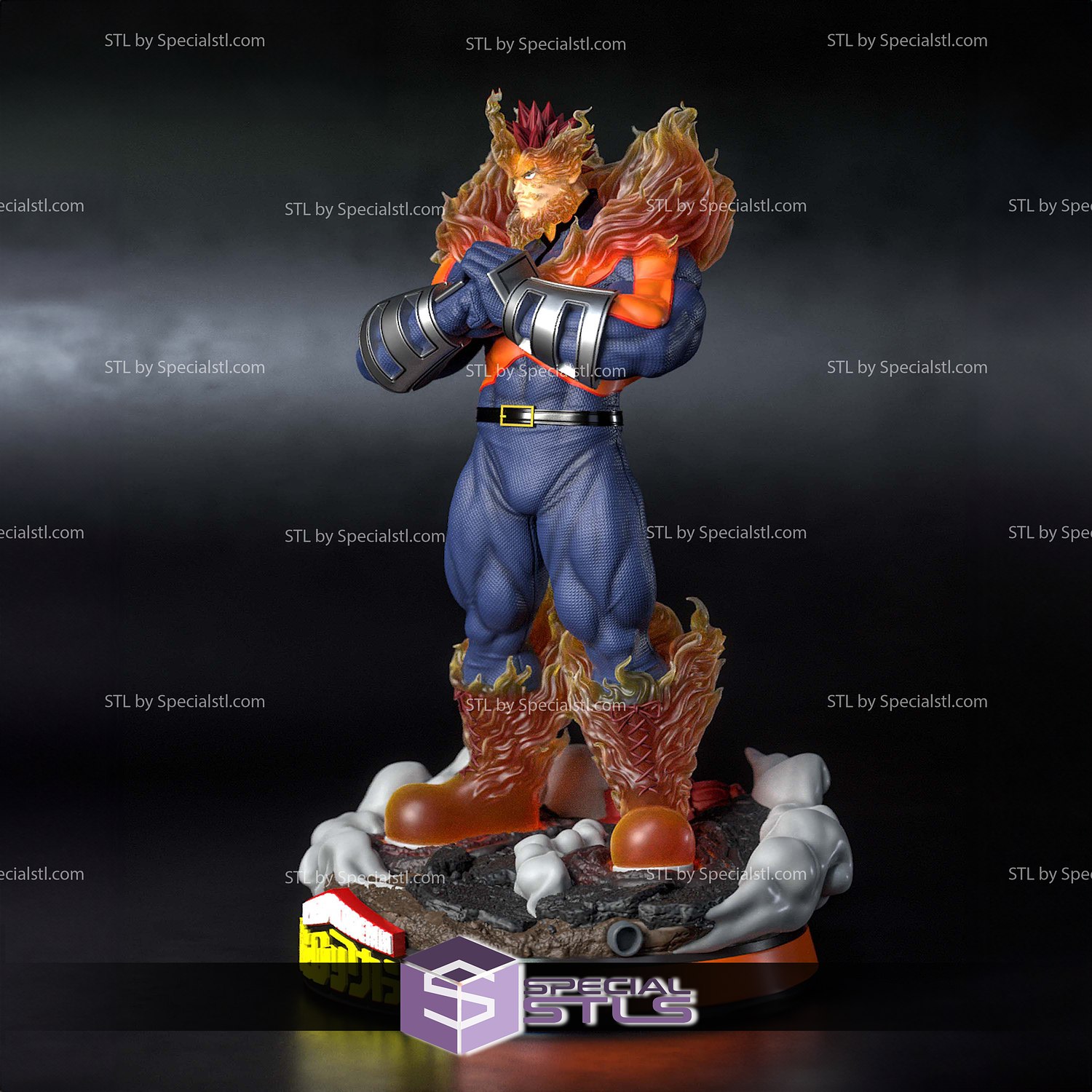 Endeavor My Hero Academia 3D Model Sculpture STL Model — view 3