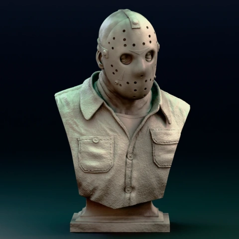 Jason Voorhees Bust 3D Printer Files | Assembly STL Model
