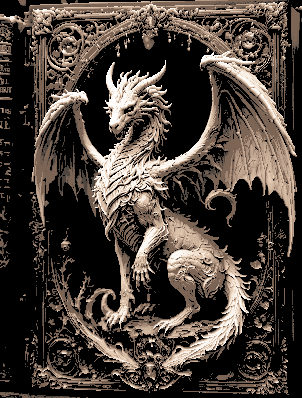 Open the book to find the Ice Dragon - Reading Imagination #8 in series 3D 3MF Model