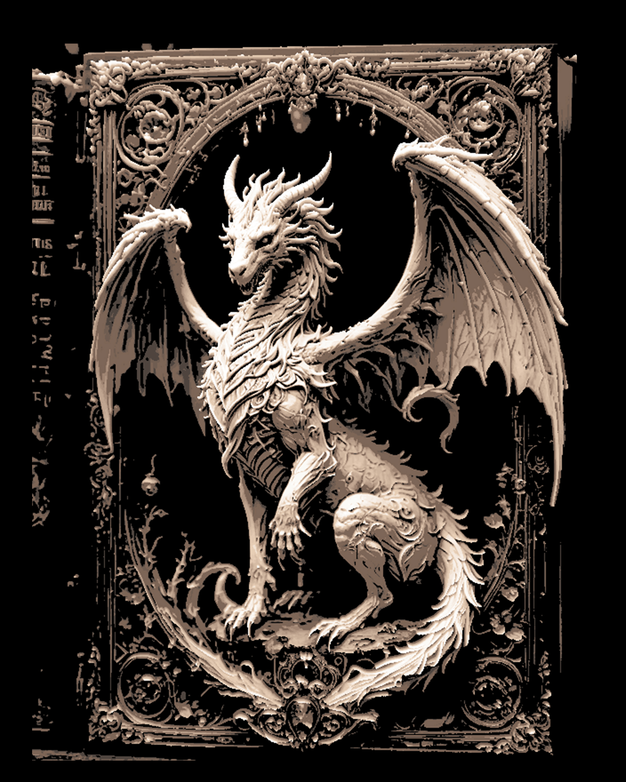 Open the book to find the Ice Dragon - Reading Imagination #8 in series 3D 3MF Model — view 2