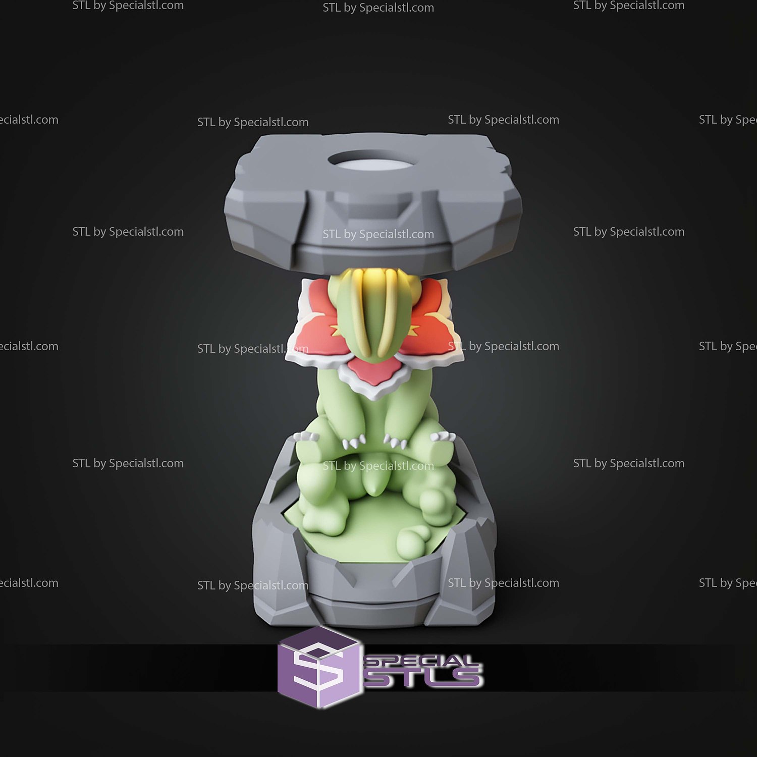 Pokemon Clone Lab Colletion Meganium STL Files 3D Model — view 4